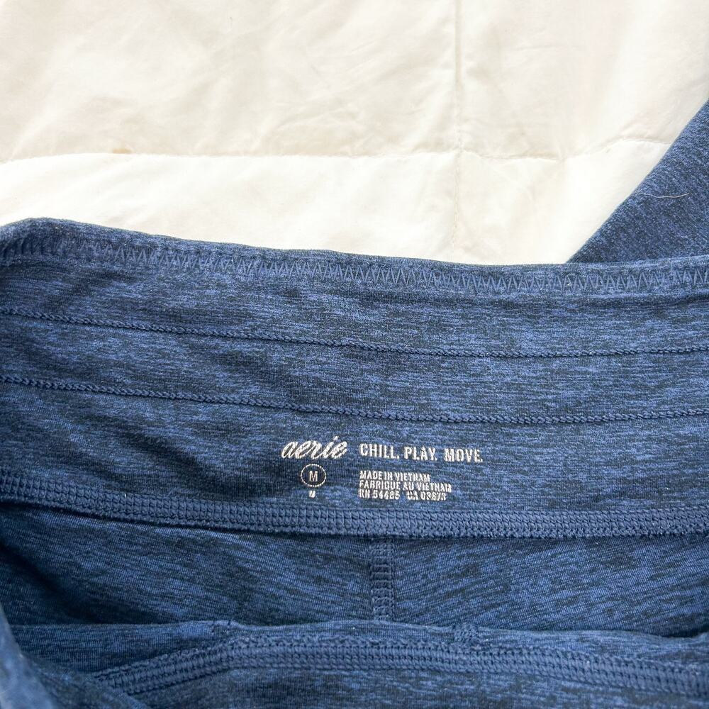 Aerie Chill. Play. Move. Navy Blue Jogger Pants Drawstring Waist Size M EUC - Picture 3 of 6